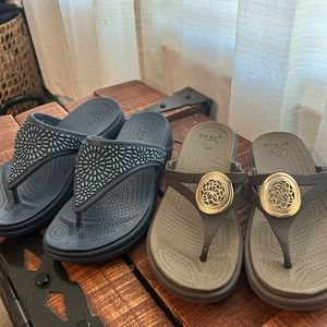 2 pairs of Crocs sandals NWOT